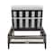 Armen Living Felicia Outdoor Patio Adjustable Chaise Lounge Chair in Aluminum with Gray Rope and Cushions 840254333161 - alternate 4